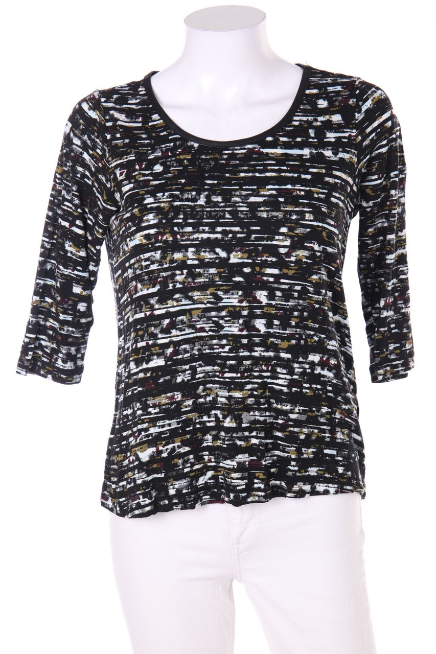 LINDEX - Print-Shirt mit Kunstleder-Details - S