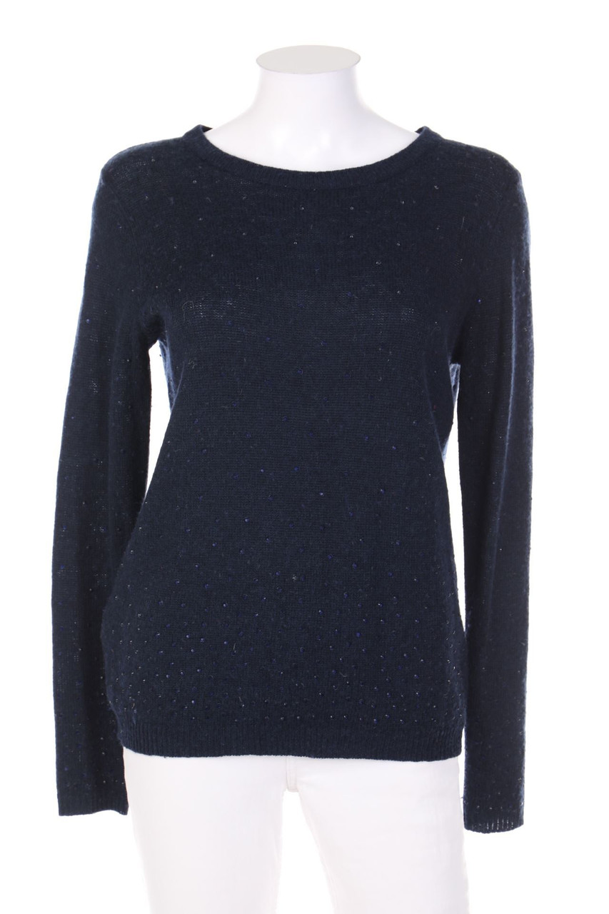 MANGO SUIT - Strick-Pullover mit Wolle mit Schmuckstein-Applikation - S