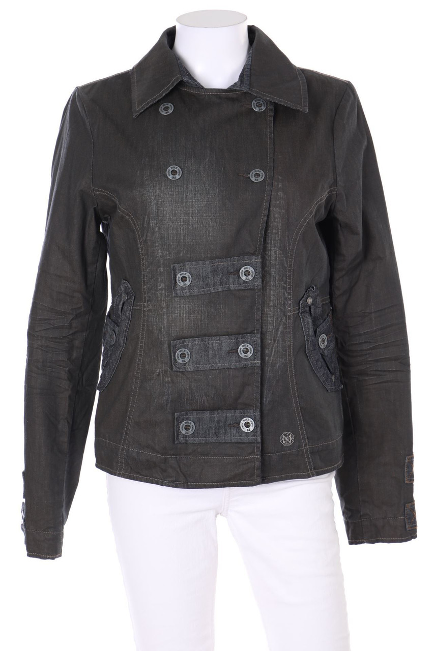 NILE - Coated-Jeans-Jacke im Military-Stil - S