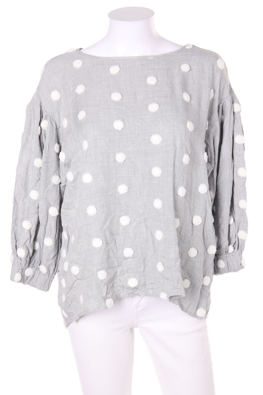 ZARA - Bluse mit 3/4-Ärmel mit Punkten - M