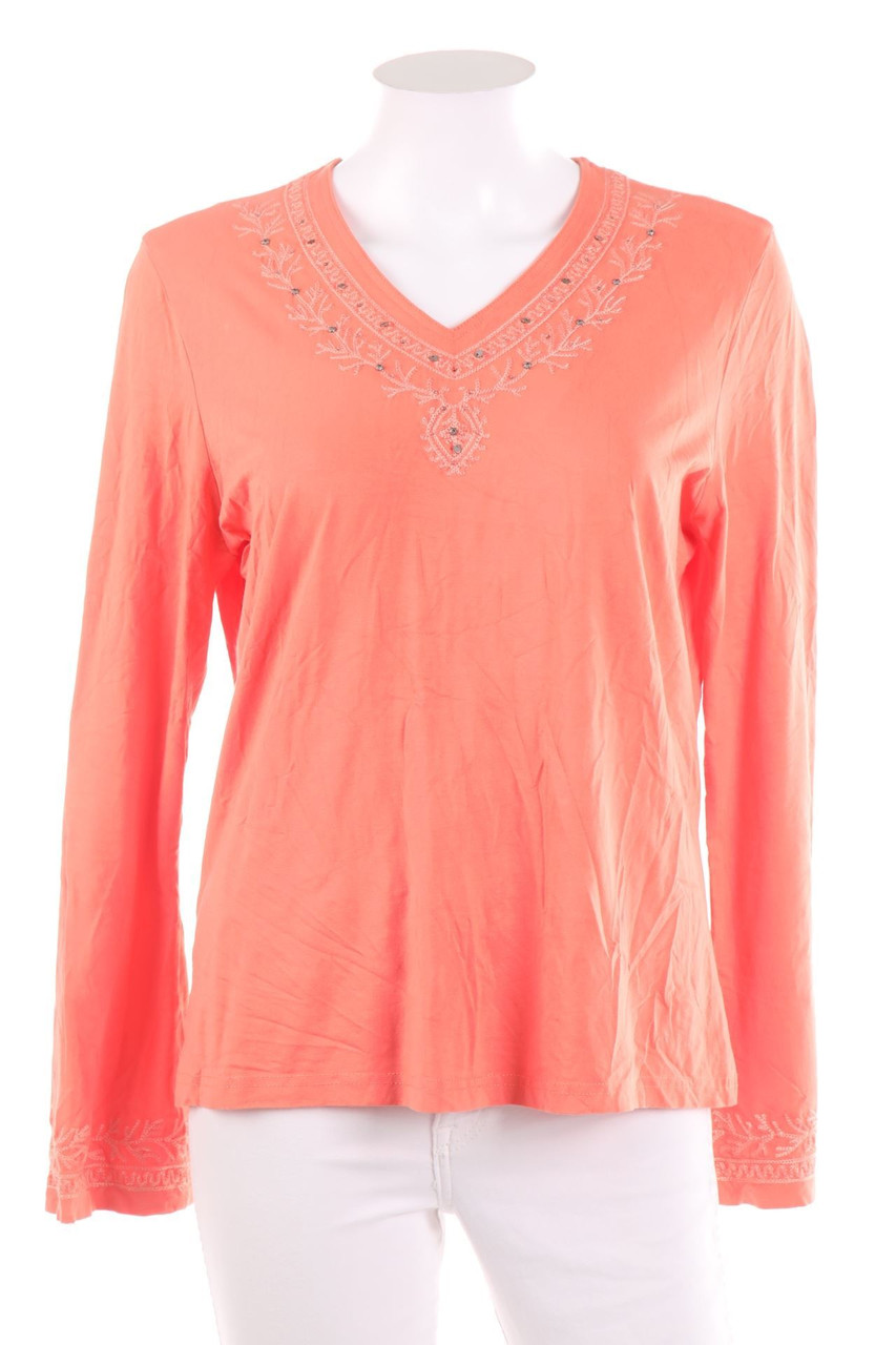BASLER - Longsleeve-Shirt mit Stickereien - D 40