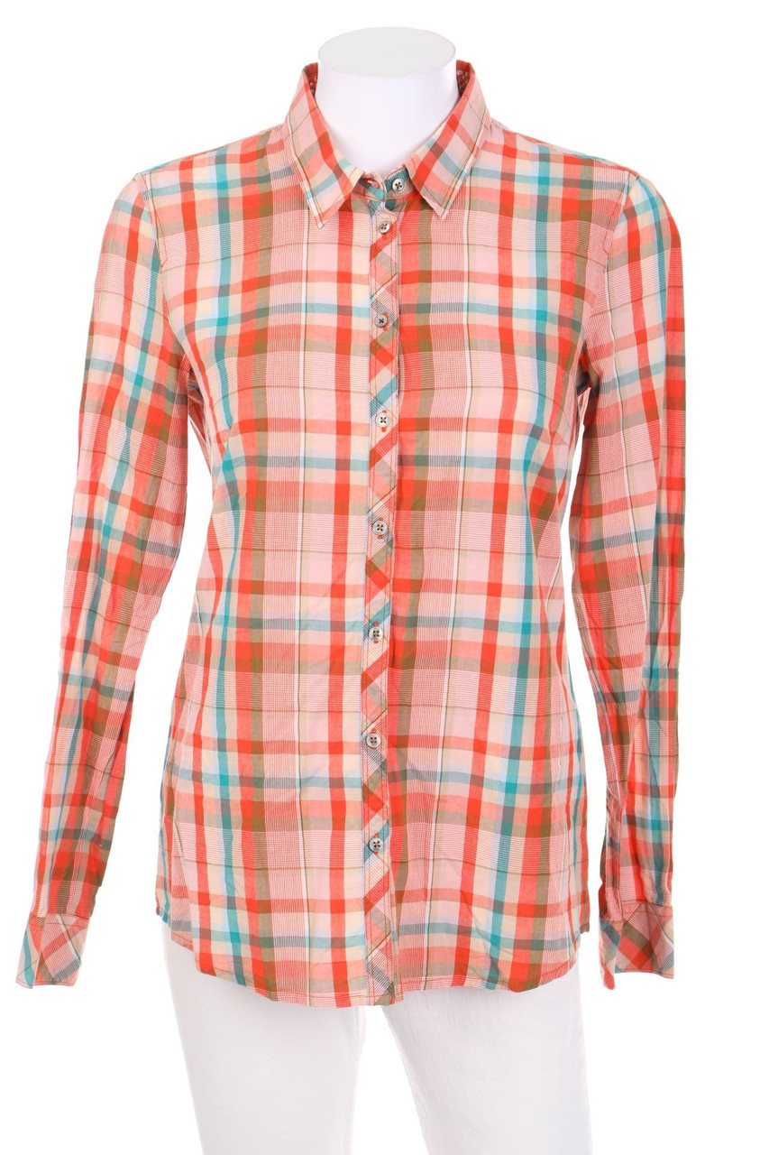 ESPRIT - Bluse mit Karo-Muster - D 36