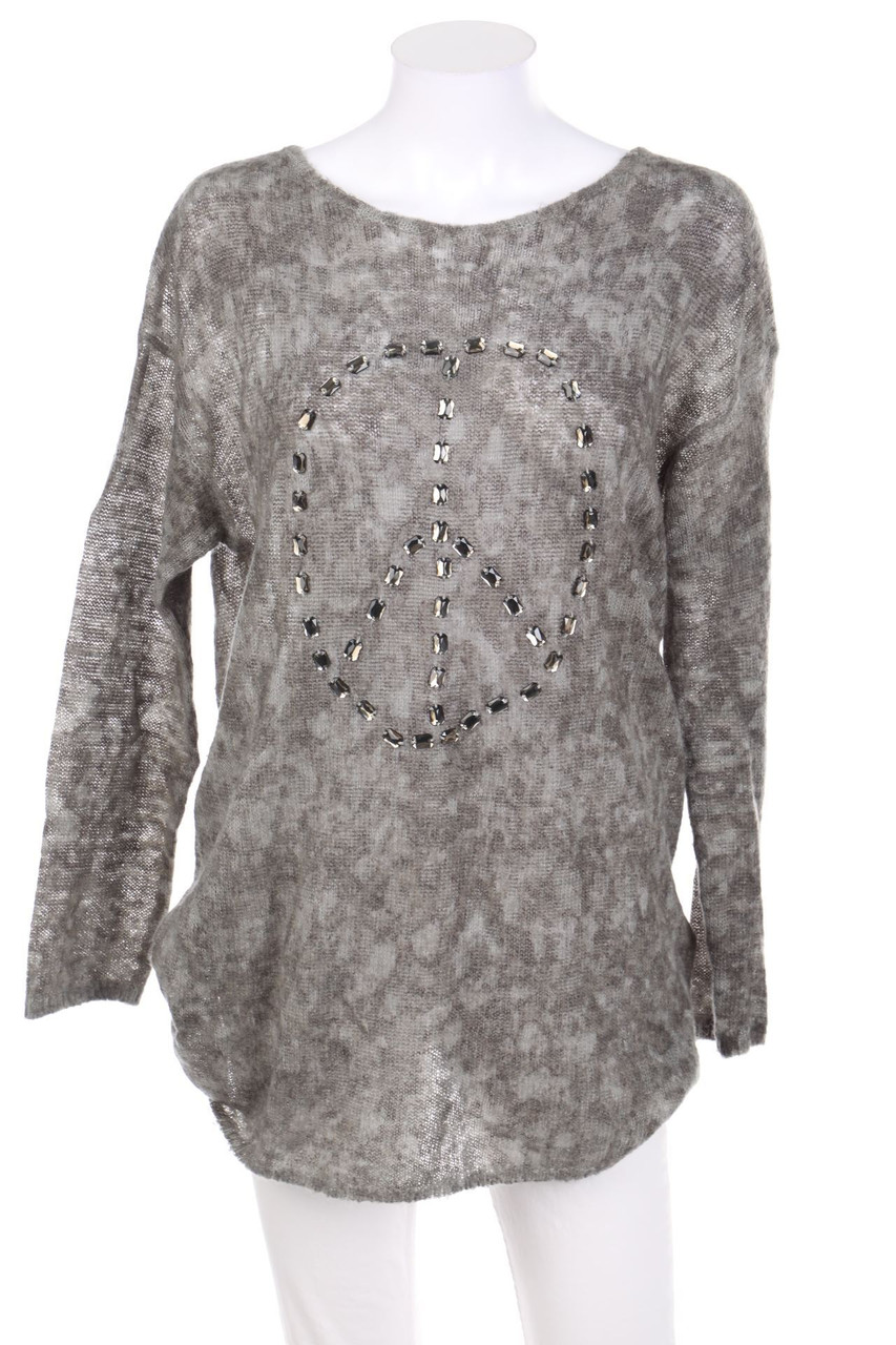 s.Oliver - Strick-Pullover mit Strass-Steinen mit Mohair - D 46
