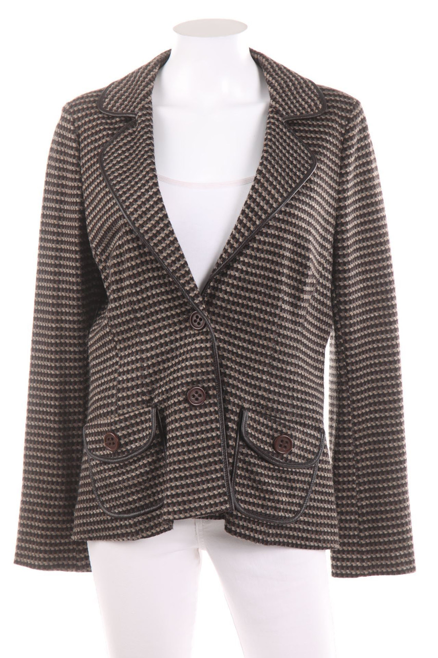 GERARD DAREL - Blazer mit Reverskragen mit Kunstleder-Details - D 42