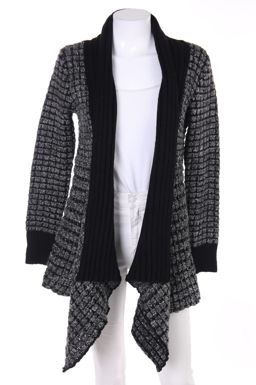 Max & Liu - Grobstrick-Cardigan mit asymmetrischem Schnitt - M