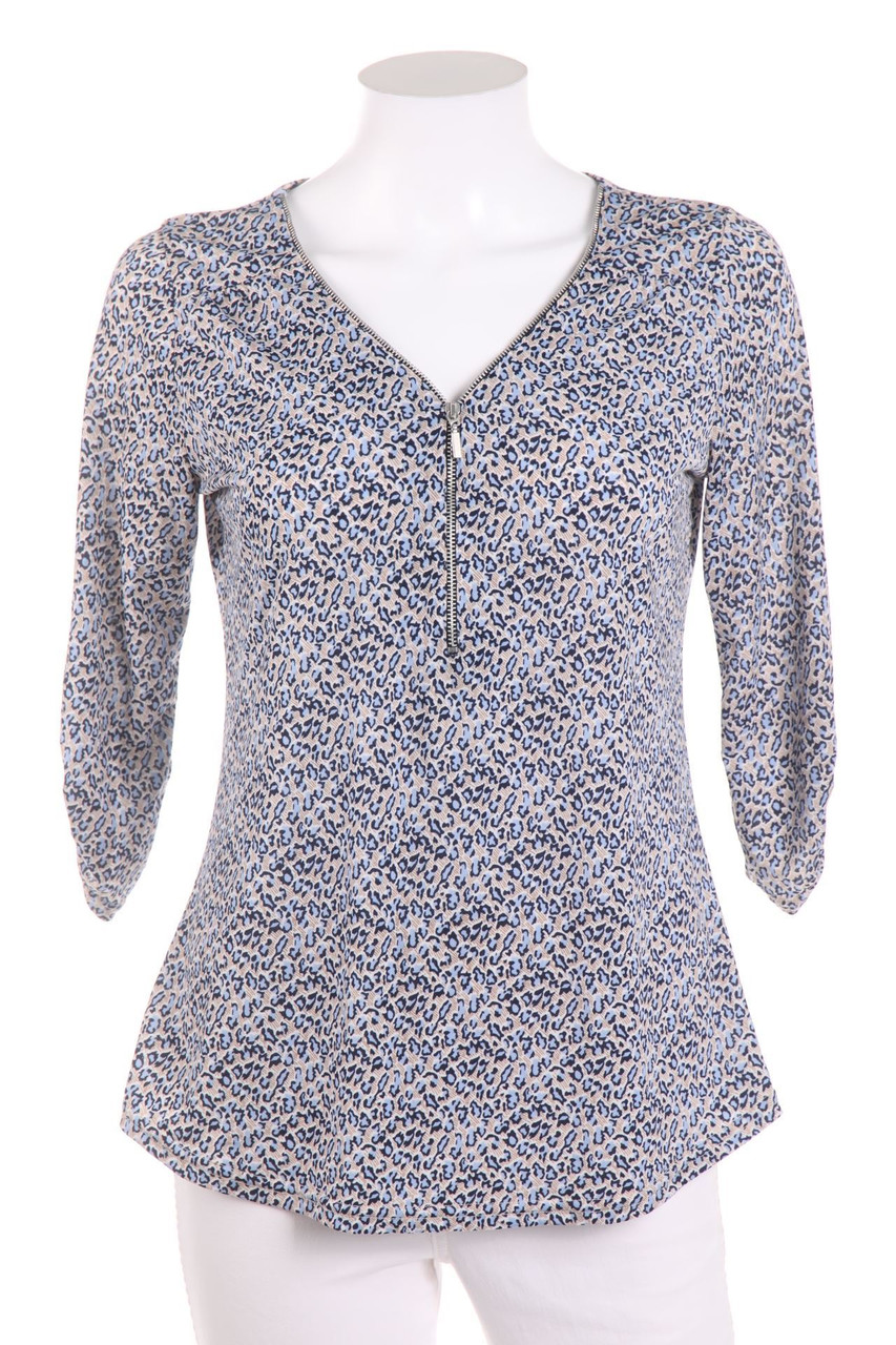 Carnaby - Print-Tunika-Bluse mit Roll-up-Manschette - M