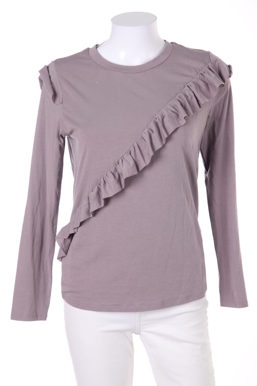 TOPSHOP - Longsleeve-Shirt mit Volants - D 34