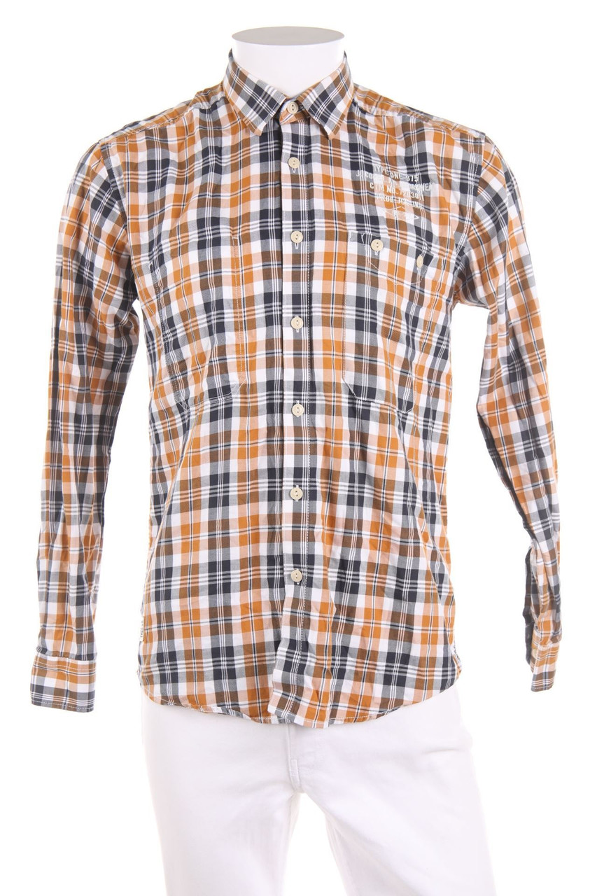 JACK & JONES - kariertes Hemd mit Logo-Patch - M