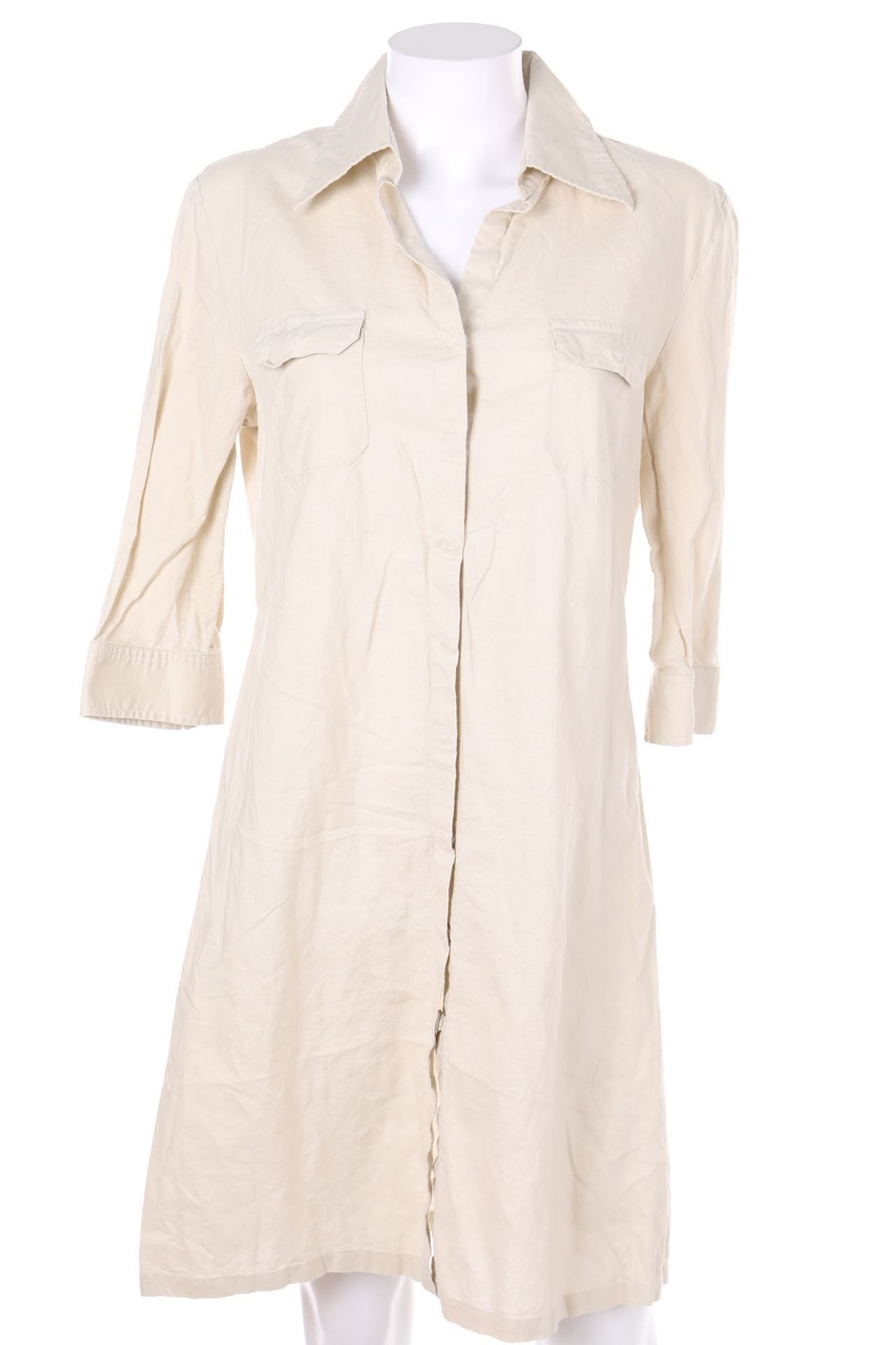 SERGIO DONNA - Safari-Kleid aus Leinen-Mix - D 34