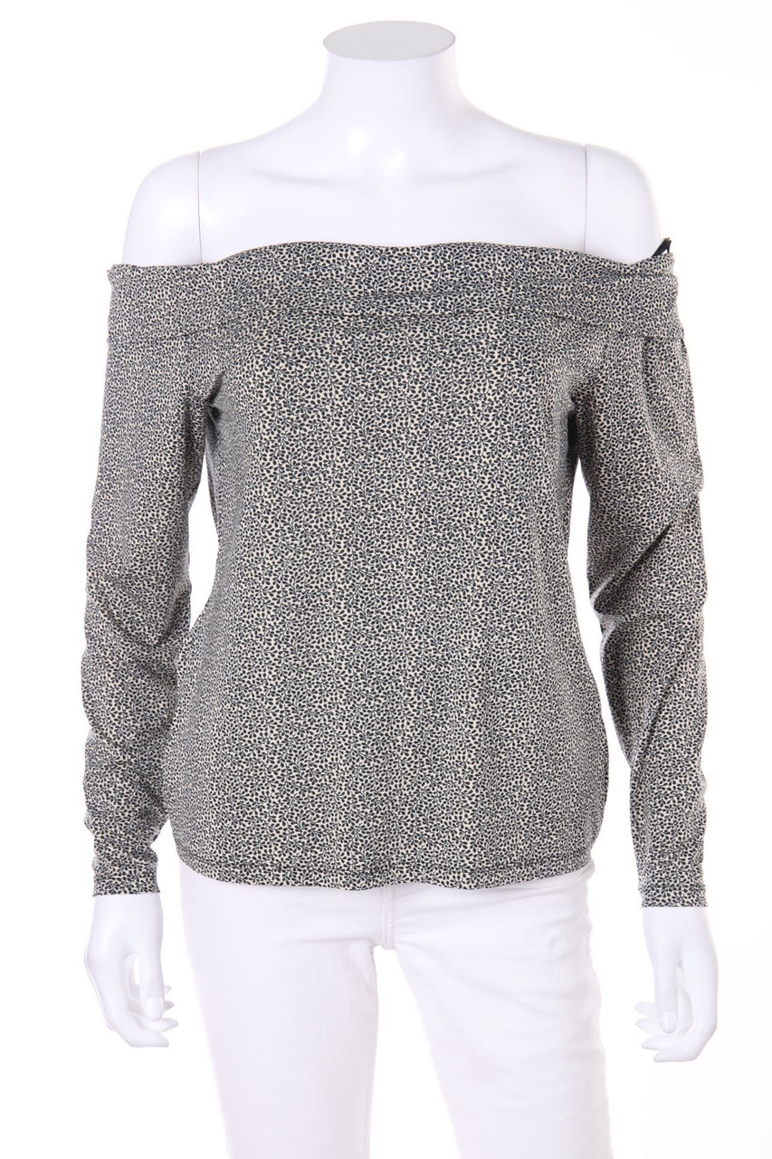 H&M - Carmen-Longsleeve-Shirt mit floralem Muster - L