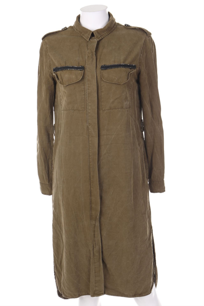 Bershka - Used Look-Blusenkleid mit Applikationen - S