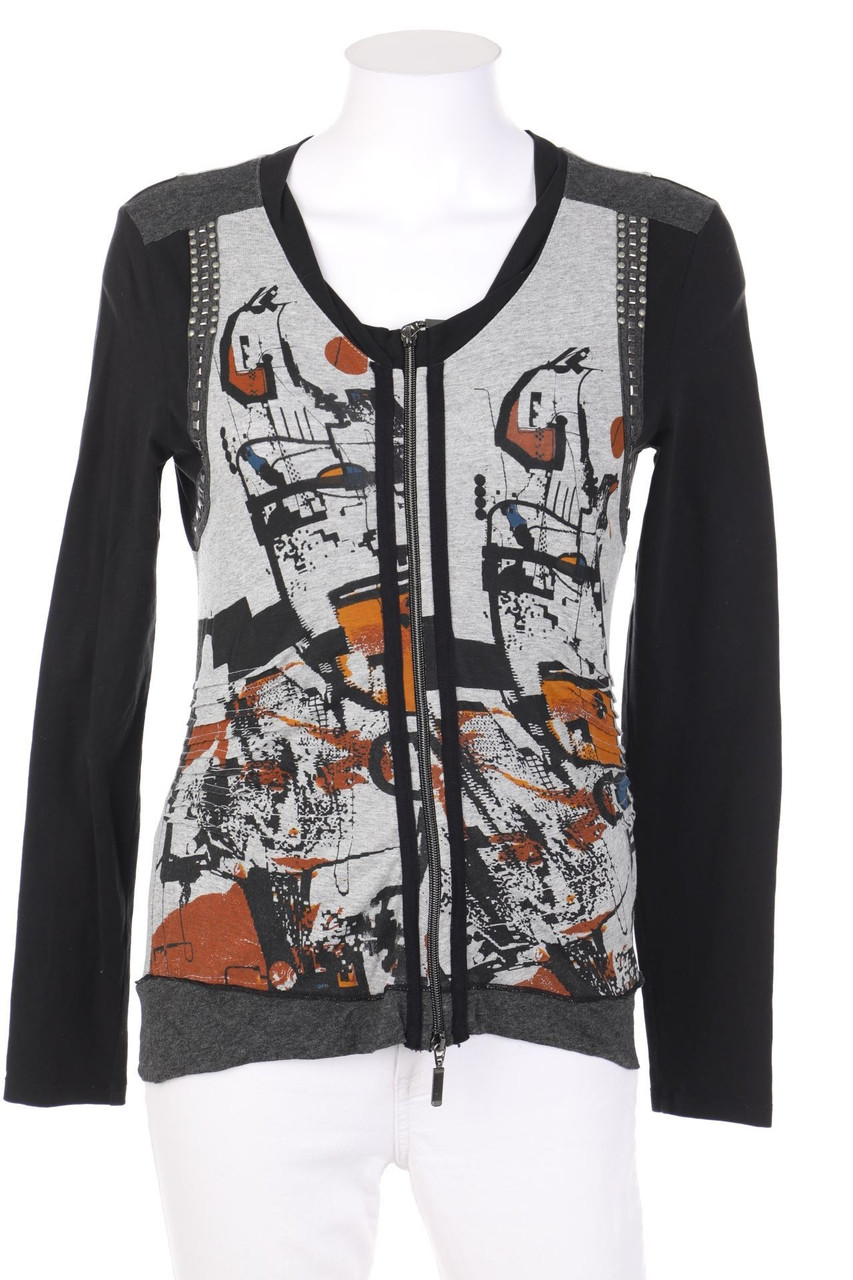 BiBA - Print-Blouson-Jacke mit Nieten - S