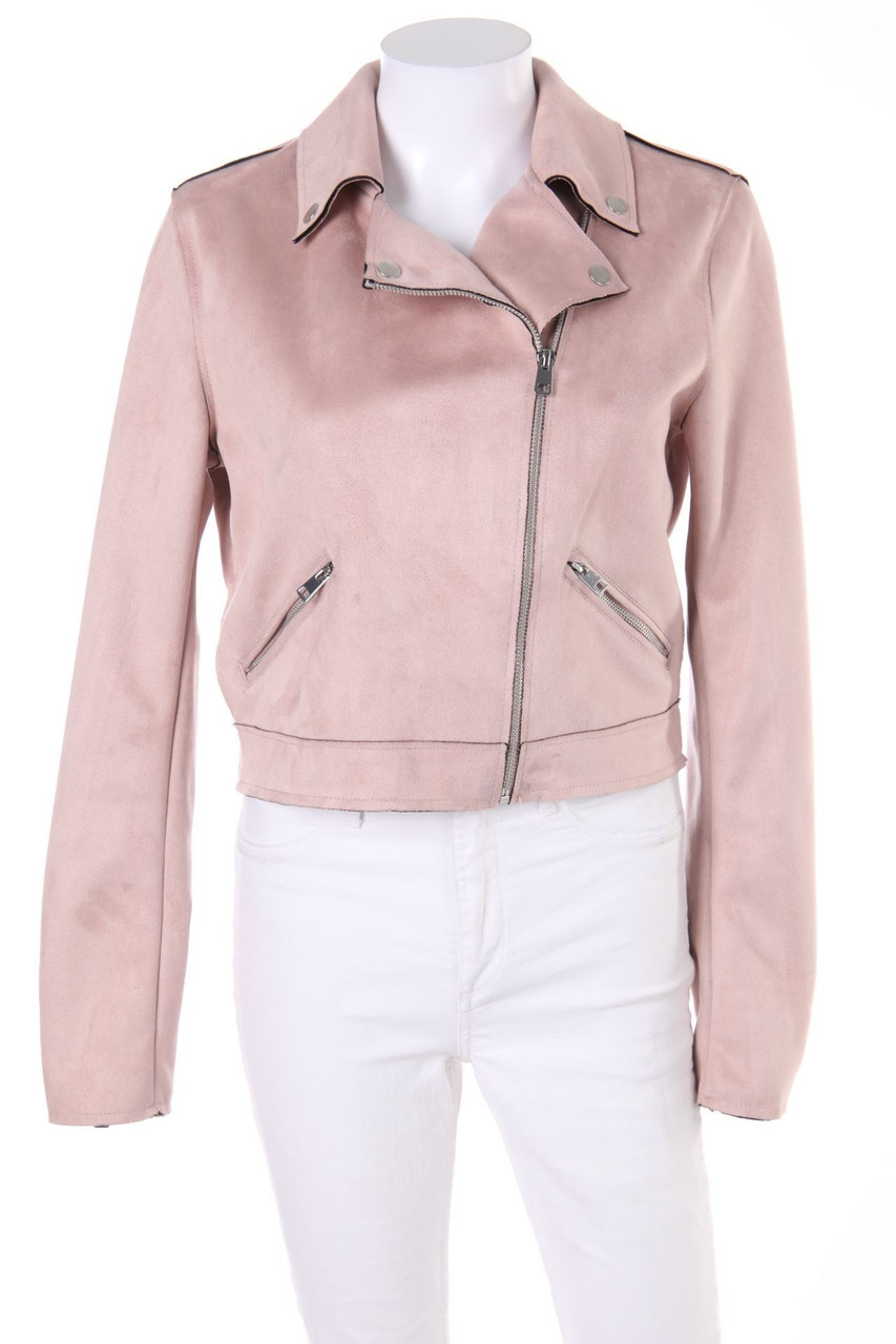 TAKKO - Cropped-Kunstlederjacke mit asymmetrischem Schnitt - D 36