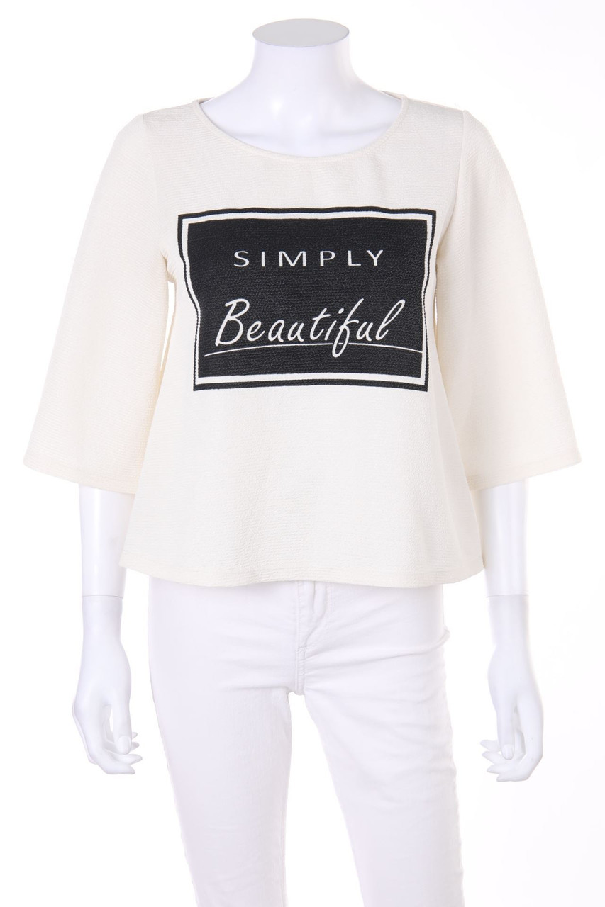 SUITEBLANCO - 3/4-Arm-Shirt mit Statement-Print - S