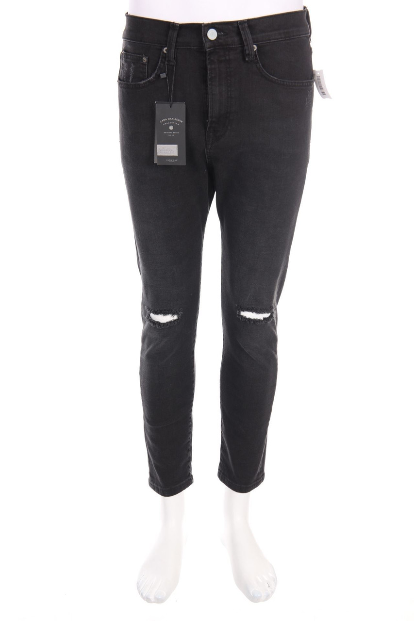 ZARA MAN - Cropped-Destroyed Skinny-Jeans - W31