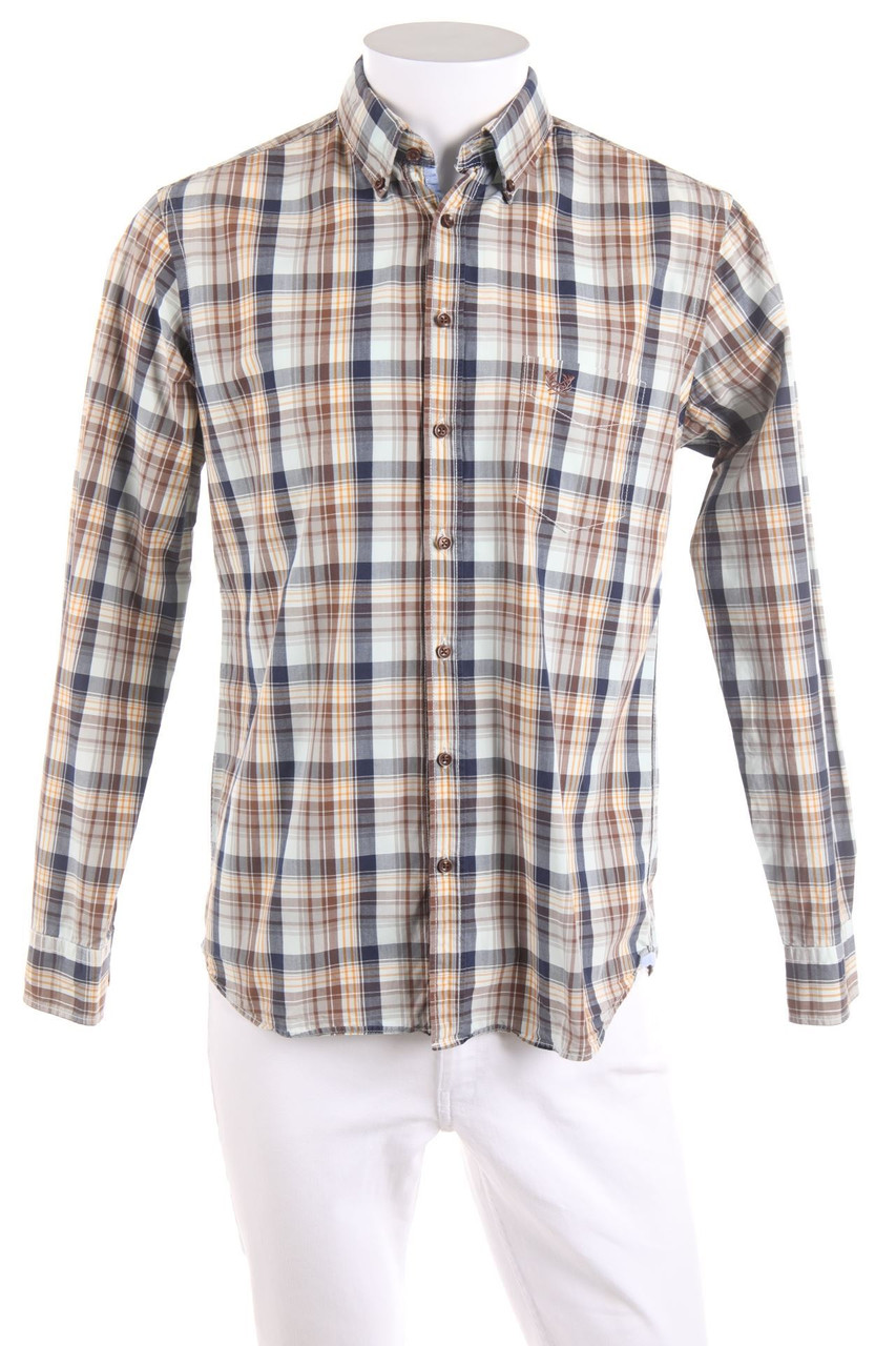 paul kehl - kariertes Button-down-Hemd mit Logo-Stickerei - M