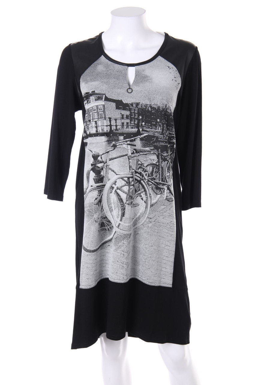 MADO et les Autres - Print-Kleid mit Logo-Applikation - D 36