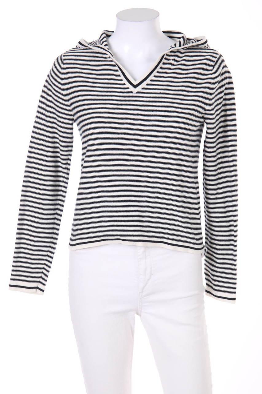 ONLY - Strick-Hoodie mit Streifen - XS