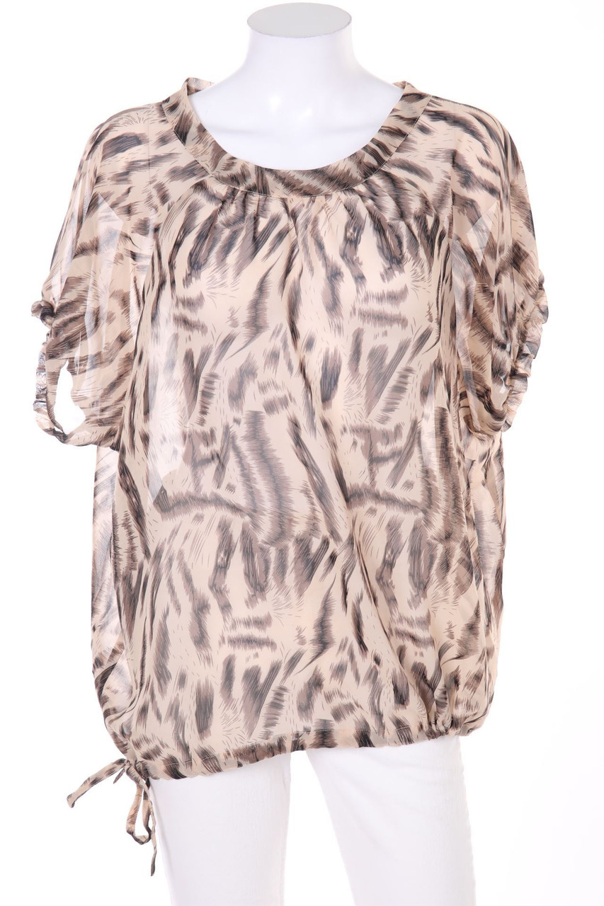 SOAKED IN LUXURY - Kurzarm-Bluse mit Gummizug - S