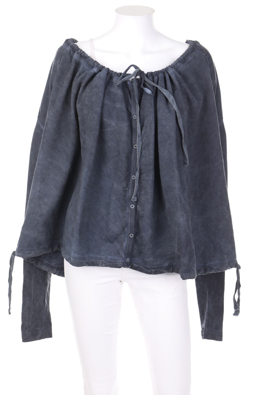 NILE - Garment Dyed-Oversize-Jersey-Cardigan mit Tunnelzug - XS