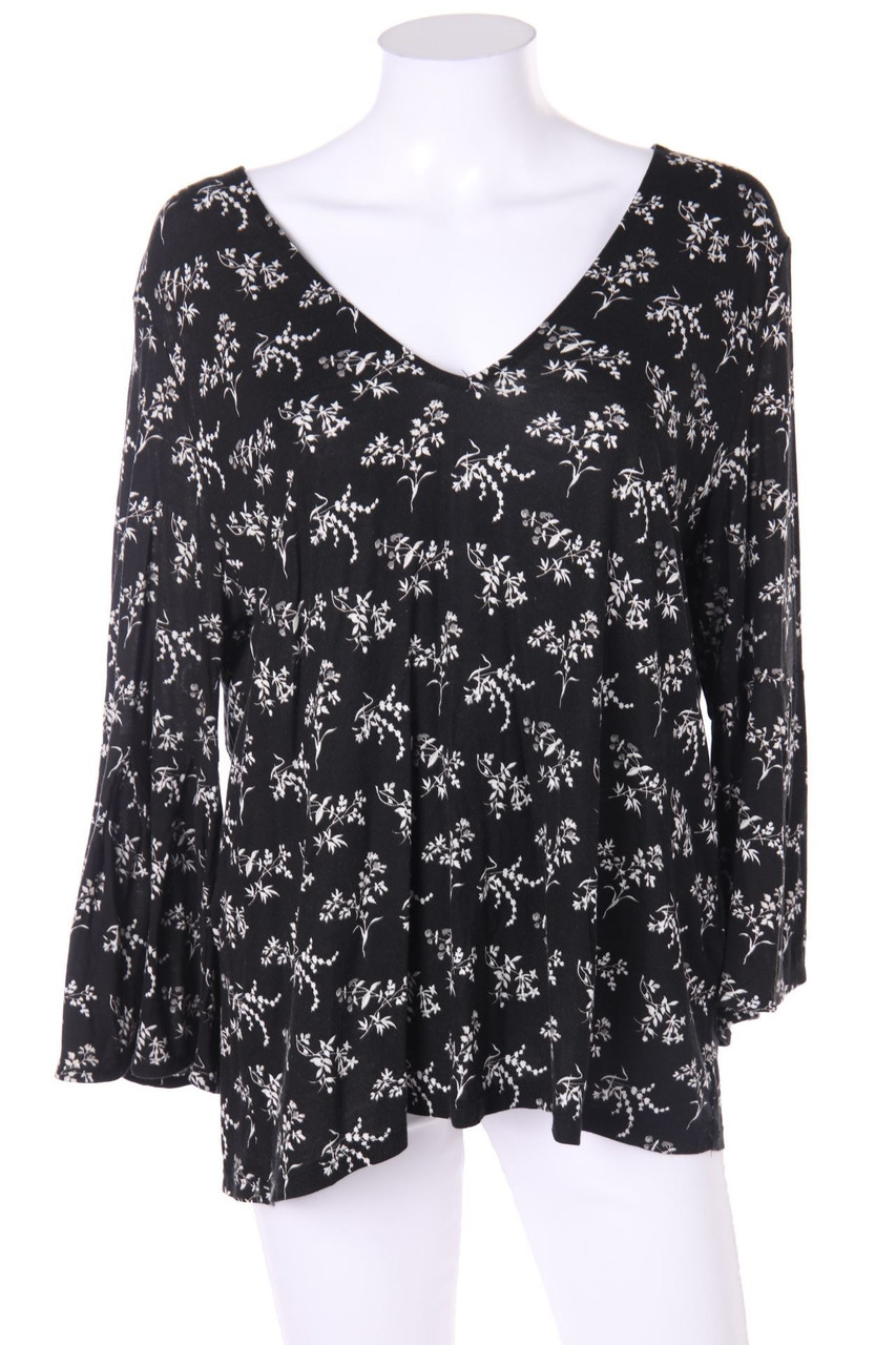 H&M - Bluse mit 3/4-Ärmel mit floralem Muster - L