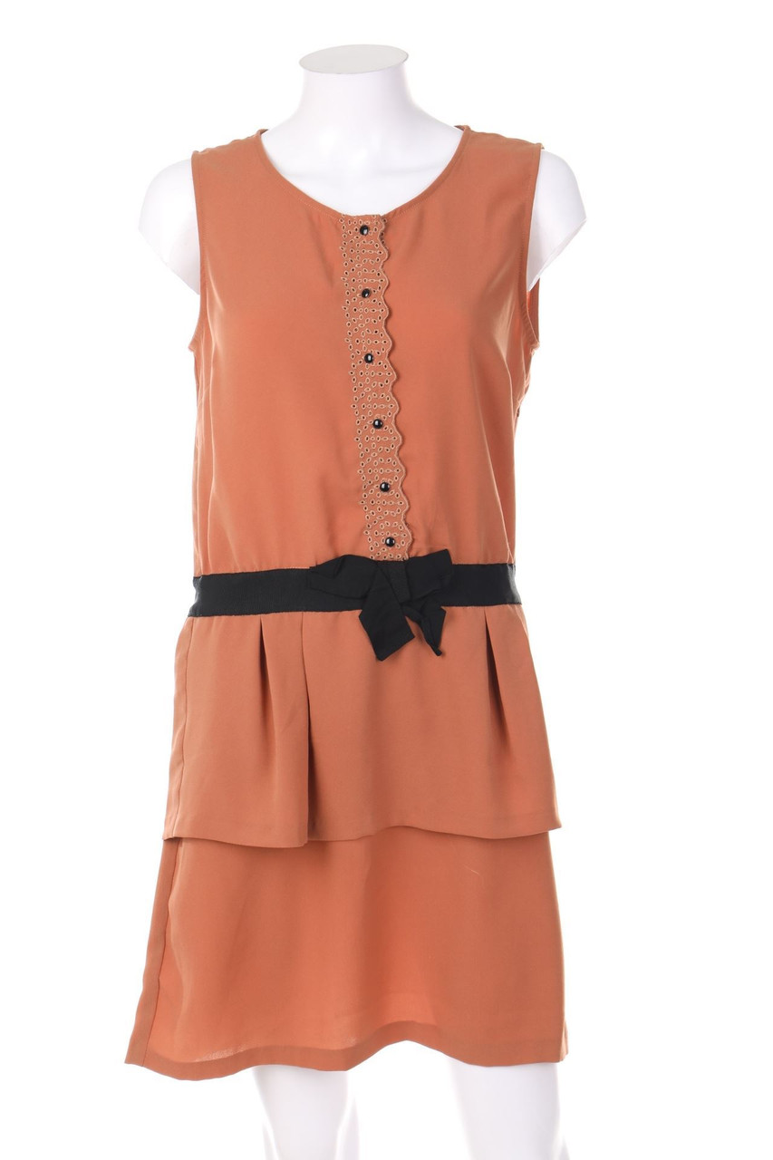 See U Soon - Kleid im Layer Look mit Schleife - M