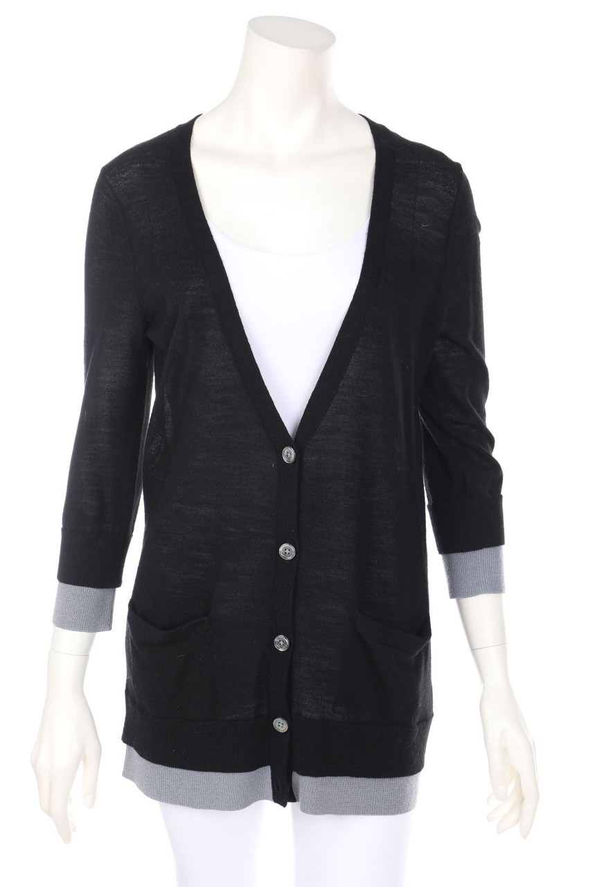 DKNY - Cardigan aus Woll-Mix im Layer Look - M
