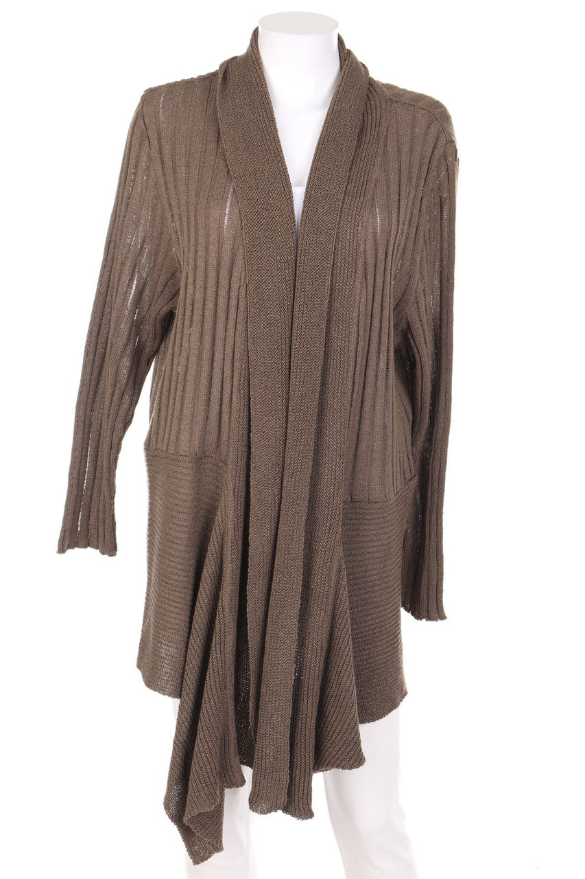 GINA LAURA - Long-Cardigan mit Schalkragen - XXL