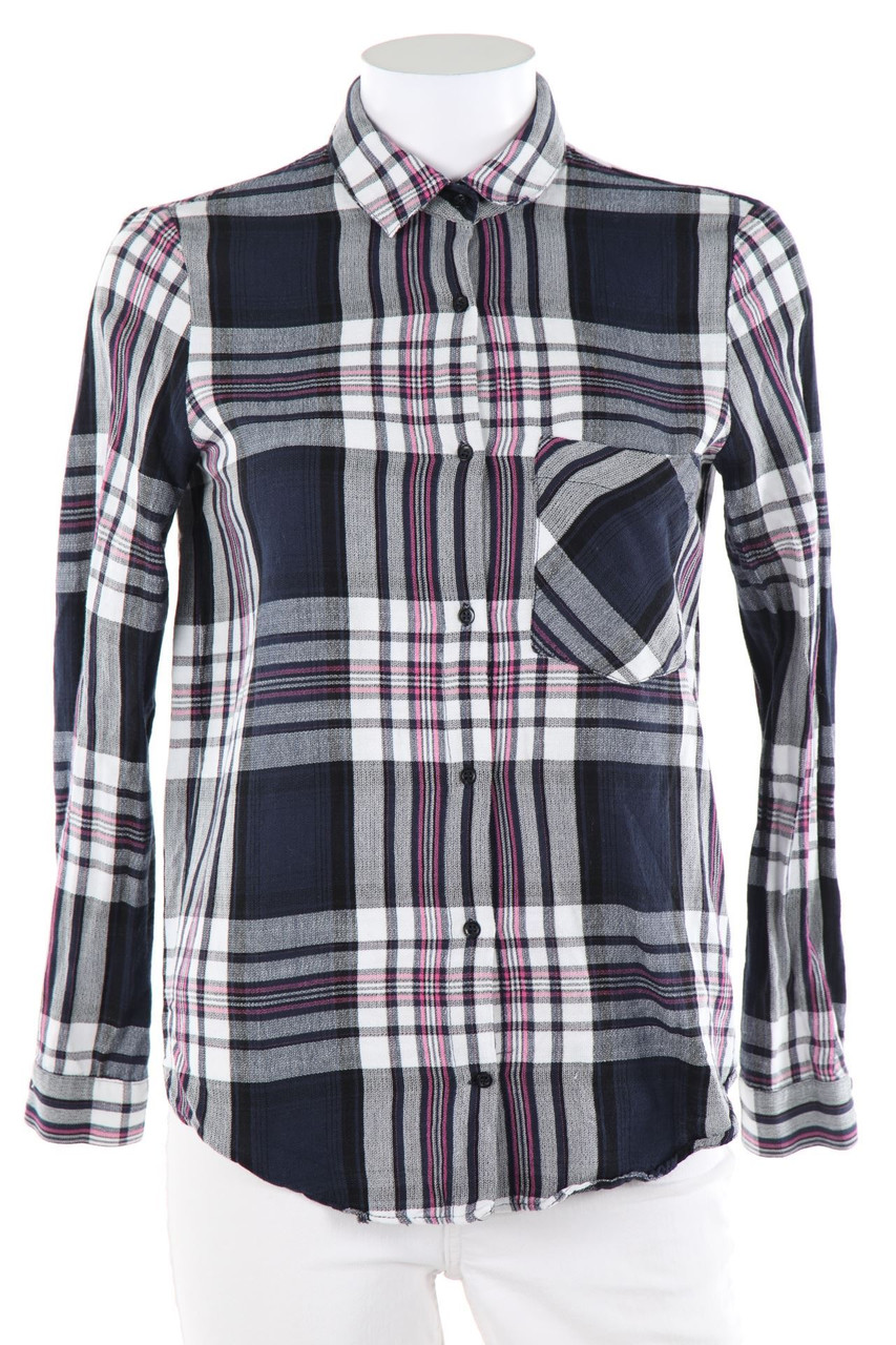 ZARA - Tartan-Hemd-Bluse mit aufgesetzten Taschen - XS