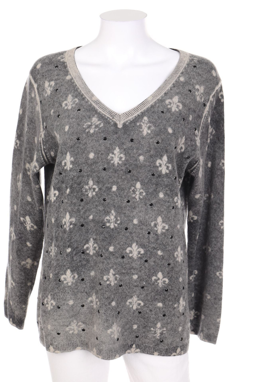nice connection - Strick-Pullover mit Strass-Steinen - D 44