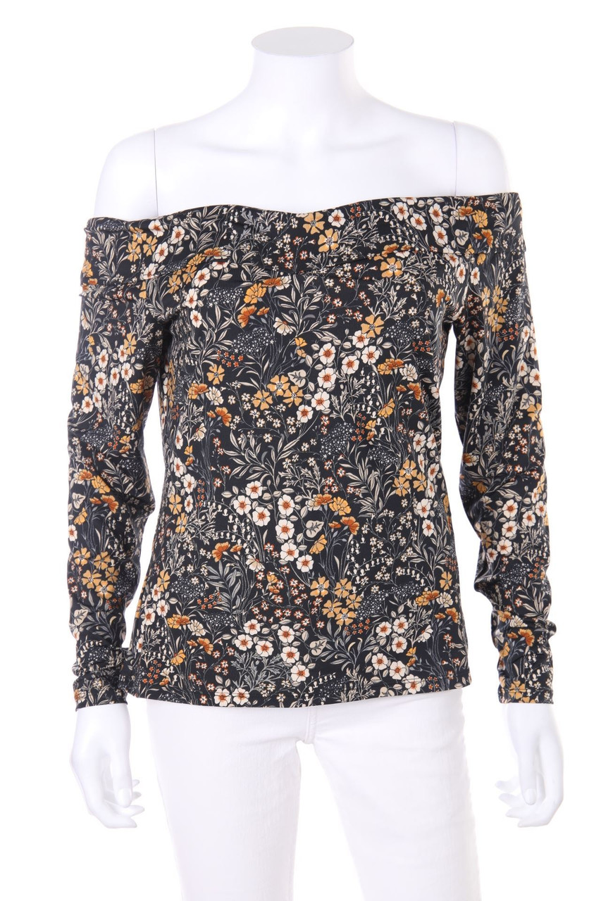 H&M - Longsleeve-Shirt mit floralem Muster - L