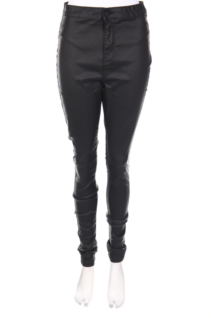 Noisy May - High Waist-Coated Skinny Jeggings - L