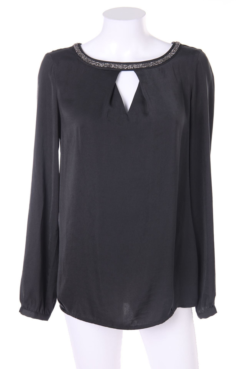 promod - Bluse mit Schmuckstein-Applikation - D 36