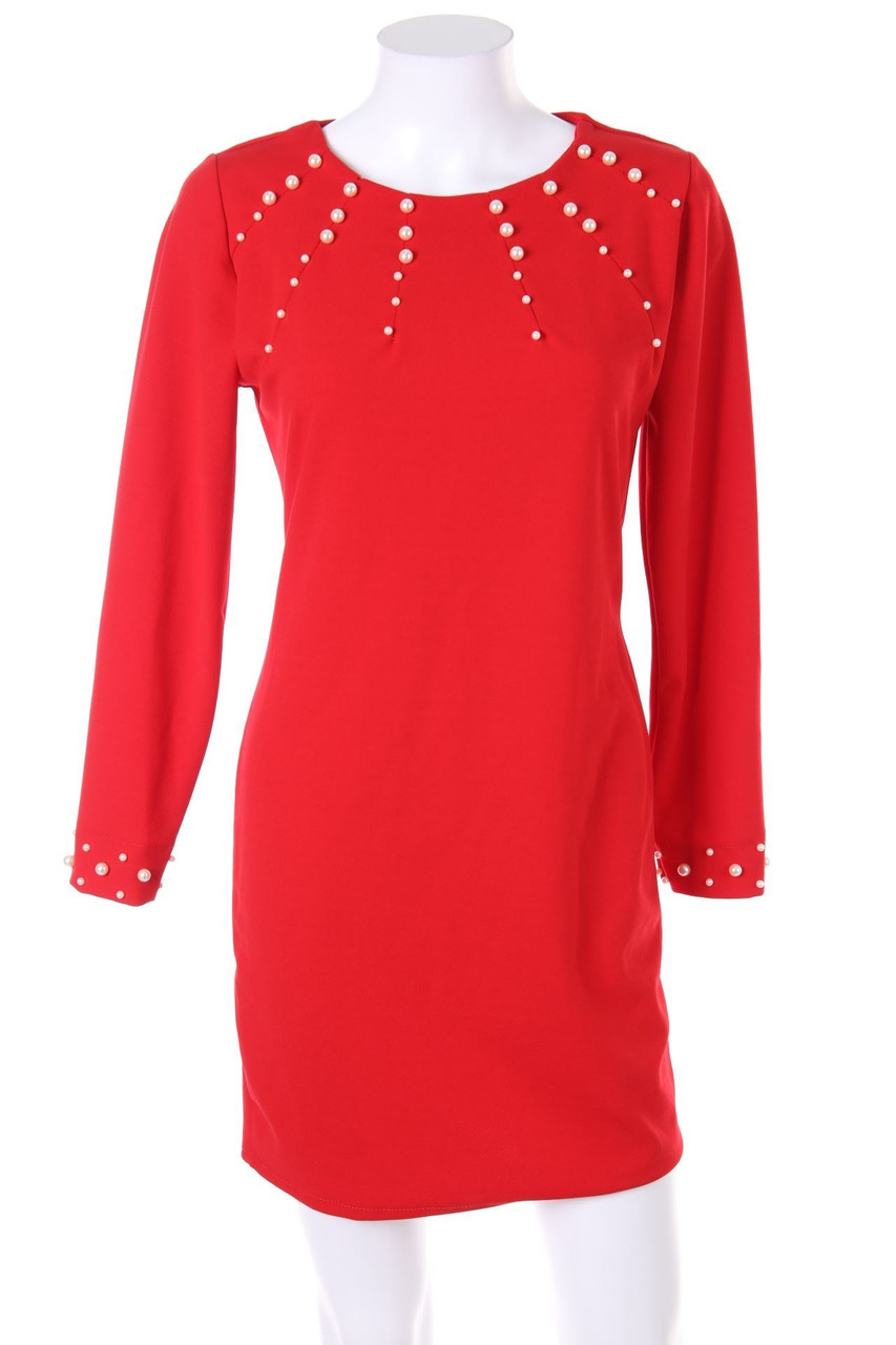 Ohne Label - Party-Kleid mit Perlen - S