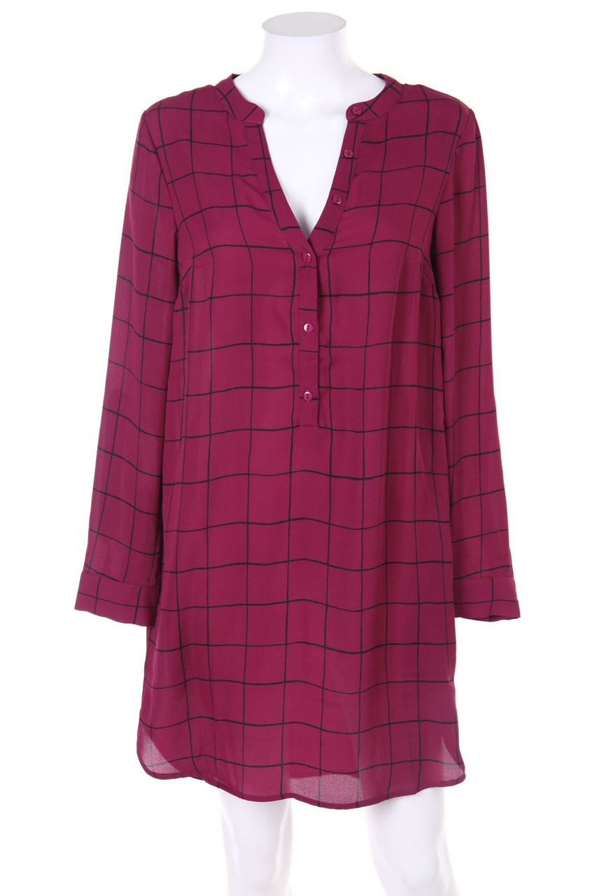 bonprix collection - Karo-Tunikakleid mit Roll-up-Manschette - D 36