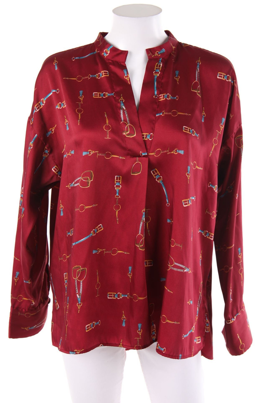 ZARA - Tunika-Bluse mit Print - L