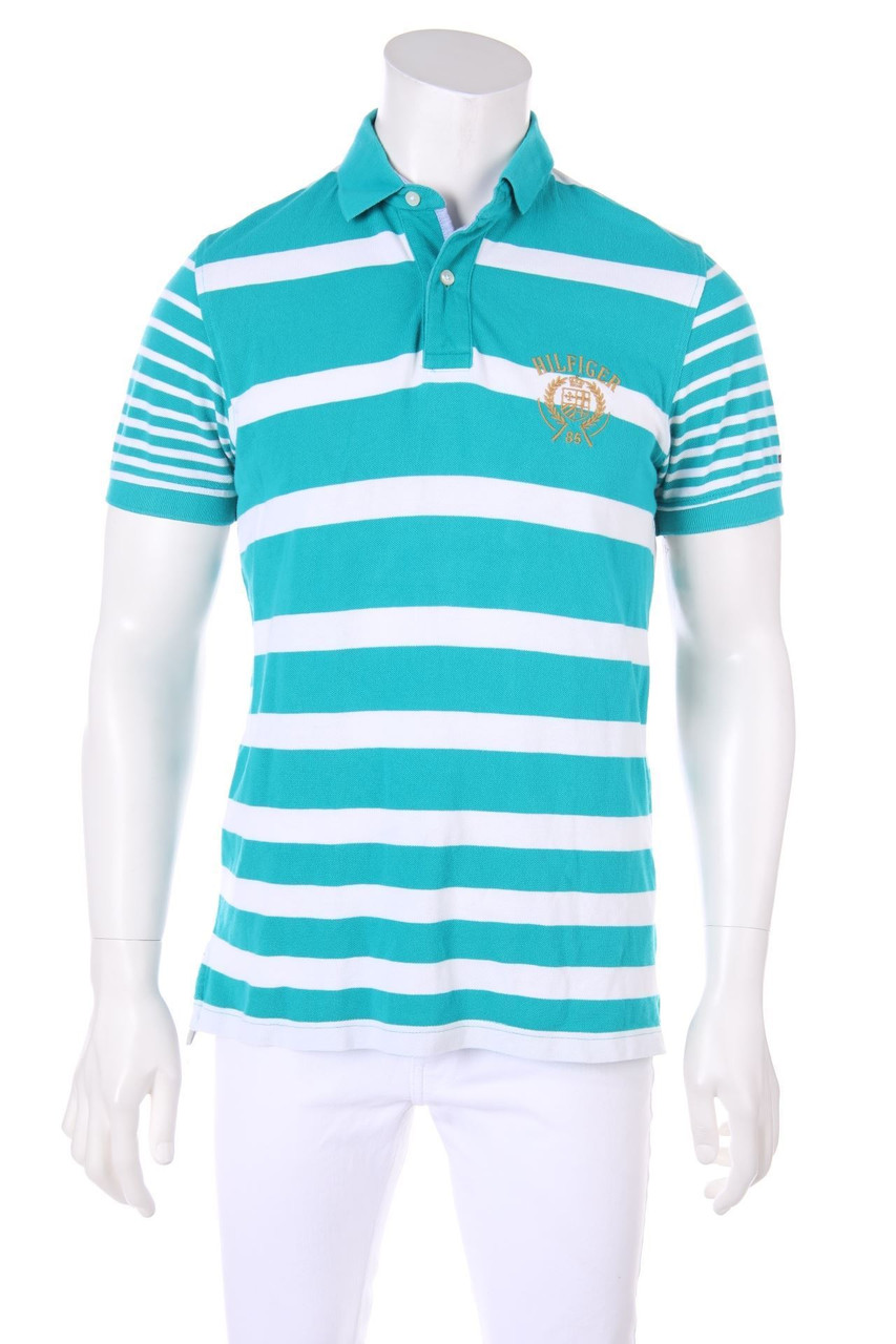 TOMMY HILFIGER - Poloshirt mit Streifen mit Logo-Stickerei - S