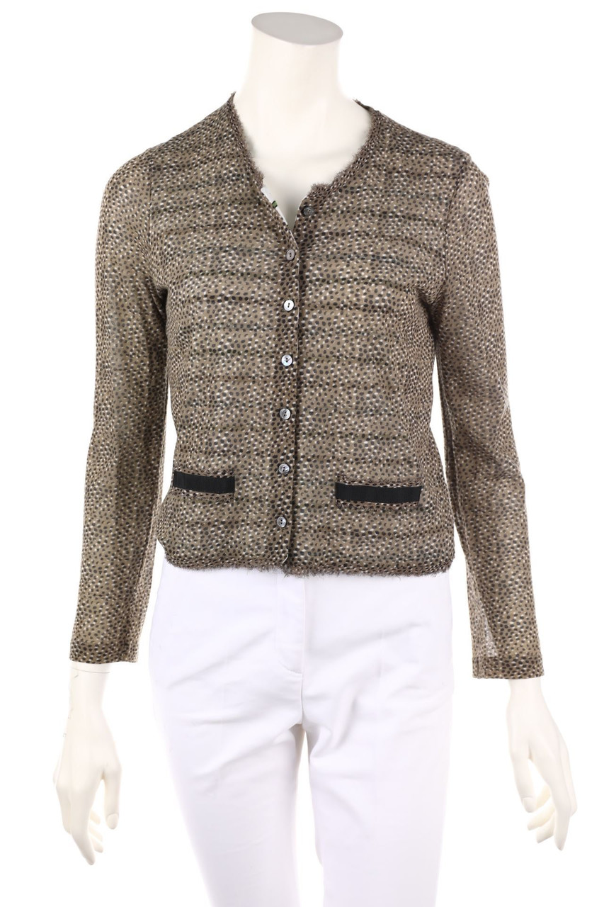 MARC CAIN - Jersey-Cardigan mit Punkten - M