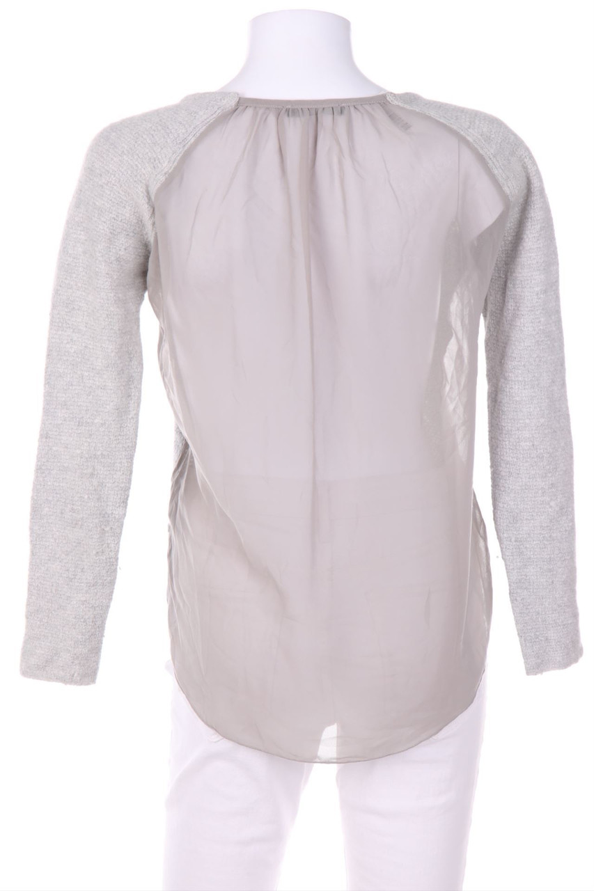 Zara Knit - Strick-Pullover mit Chiffon - S