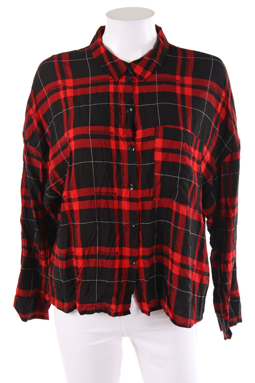 FB SISTER - Oversize-Bluse mit Karo-Muster - M