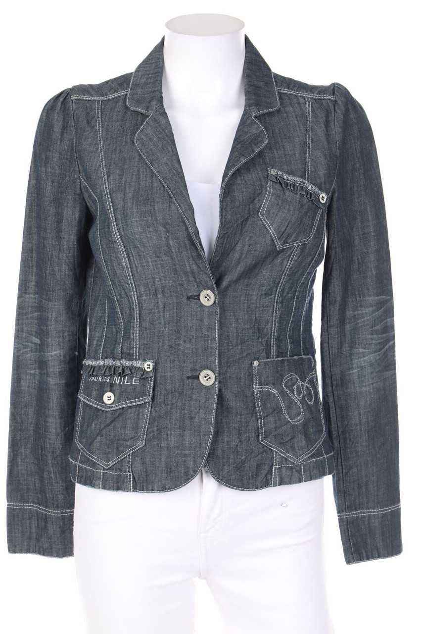NILE - Jeans-Blazer mit Rüschen - S
