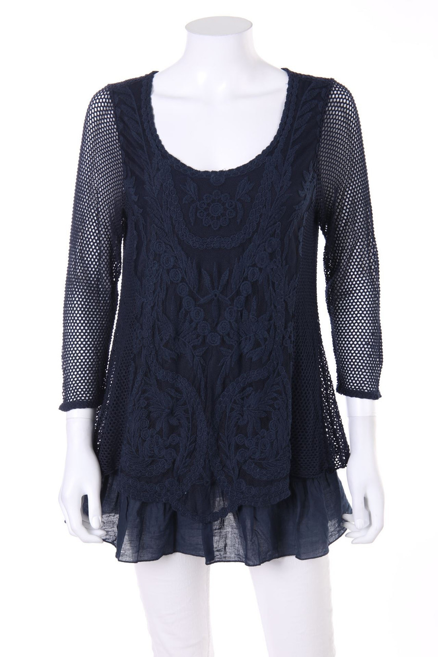 Carnaby - Bluse mit Spitze aus Viskose-Mix - M