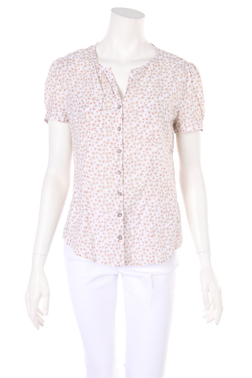 Marc O´Polo - Kurzarm-Bluse mit Blumen-Print - D 36