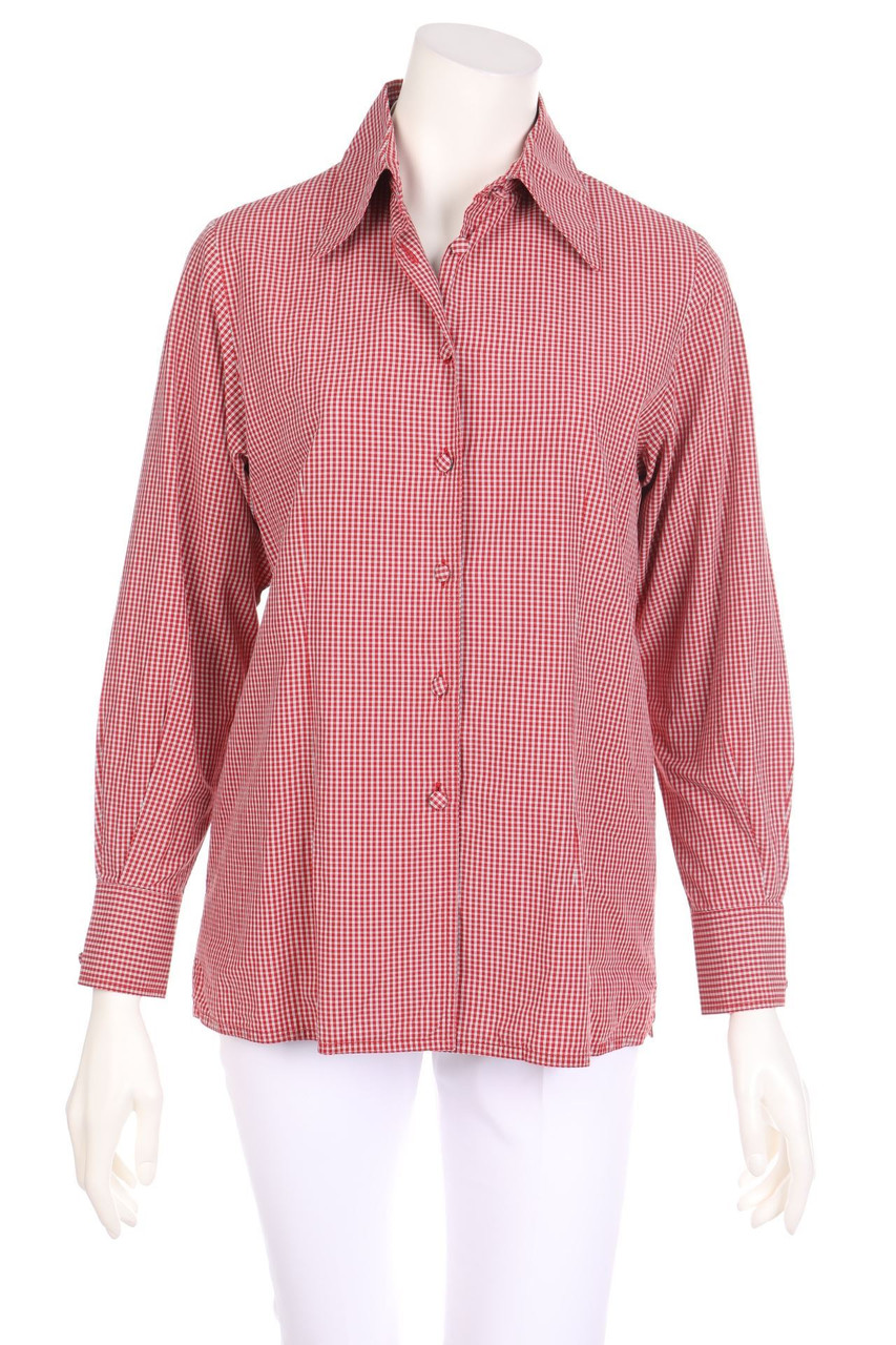 CLAUDIA KREBSER - Bluse mit Karo-Muster - D 38