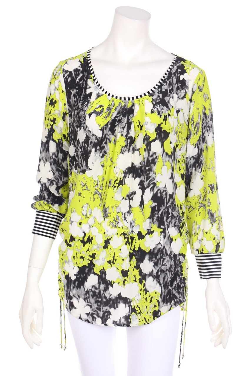 MARC CAIN - Bluse mit 3/4-Ärmel mit floralem Muster - L