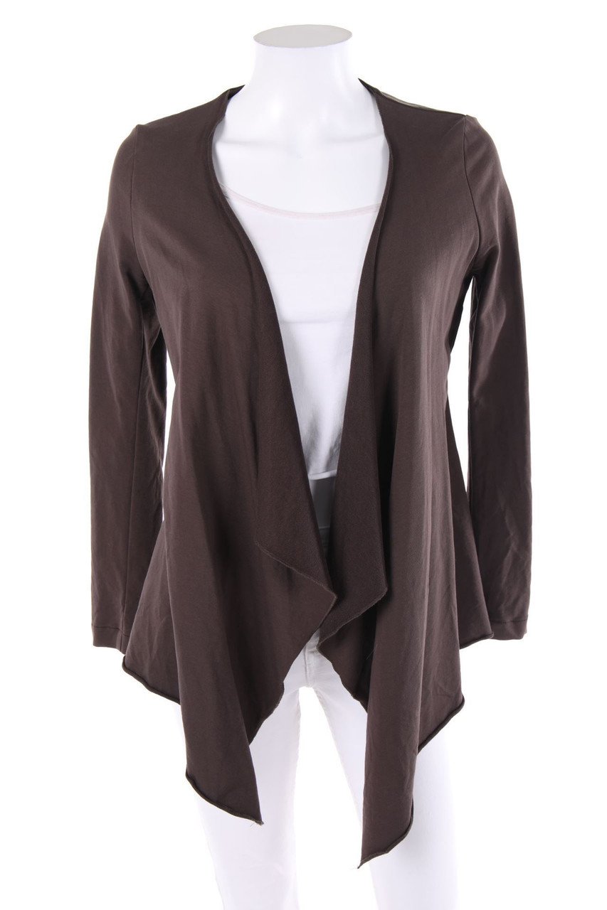 Please - Jersey-Cardigan mit Kunstleder-Details - S