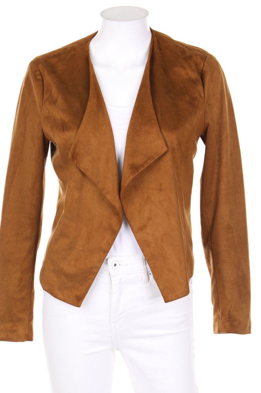 JACQUELINE de YONG - Kunstlederjacke mit asymmetrischem Schnitt - S