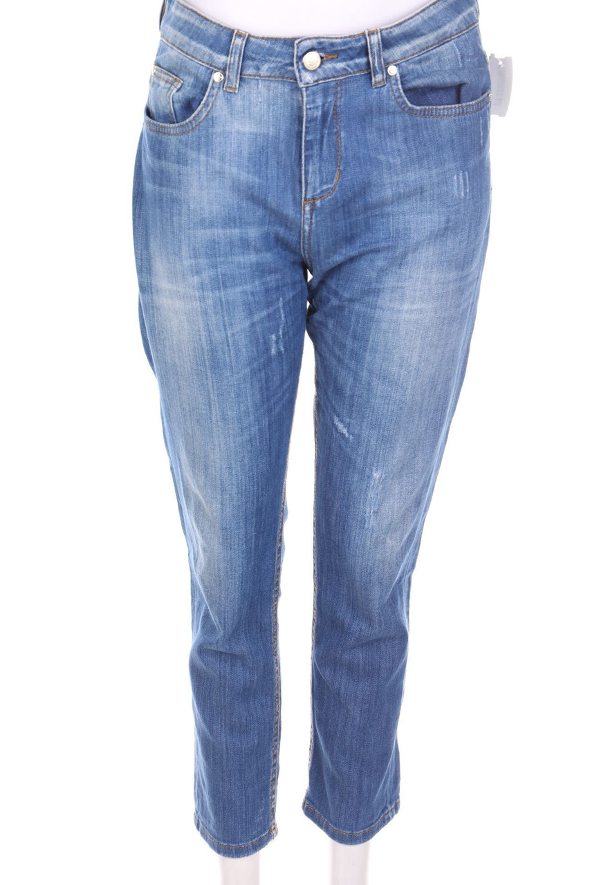 LIU JO JEANS - Destroyed Straight Cut Jeans - L