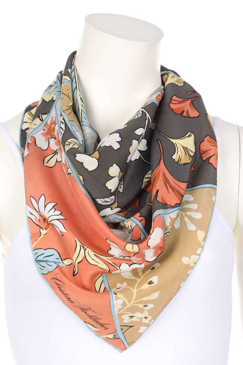 Christian Fischbacher - Seidentuch mit floralem Muster - ONE SIZE