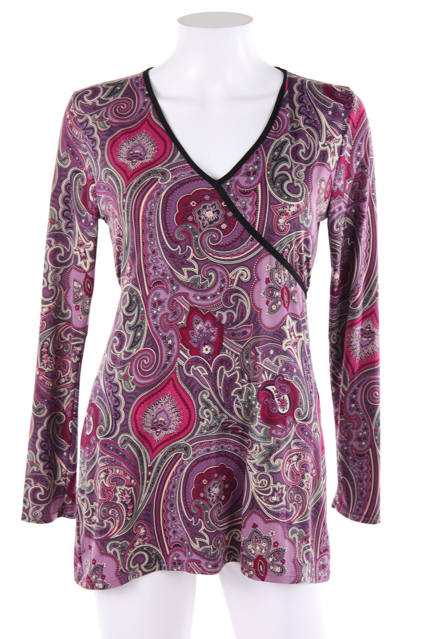 vestino - Print-Tunika-Bluse mit Schnürung - D 38